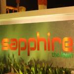 Sapphire the lawn